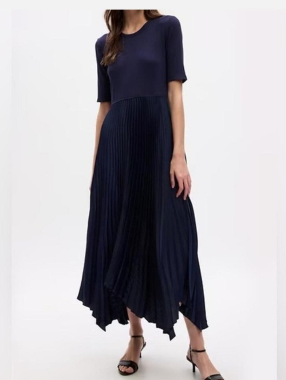 NWT GAP Midi Dress Satin Pleated-size Large Tall